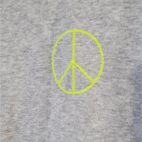 Elizabeth and James size XS peace sign gray hoodie - Picture 2 of 4